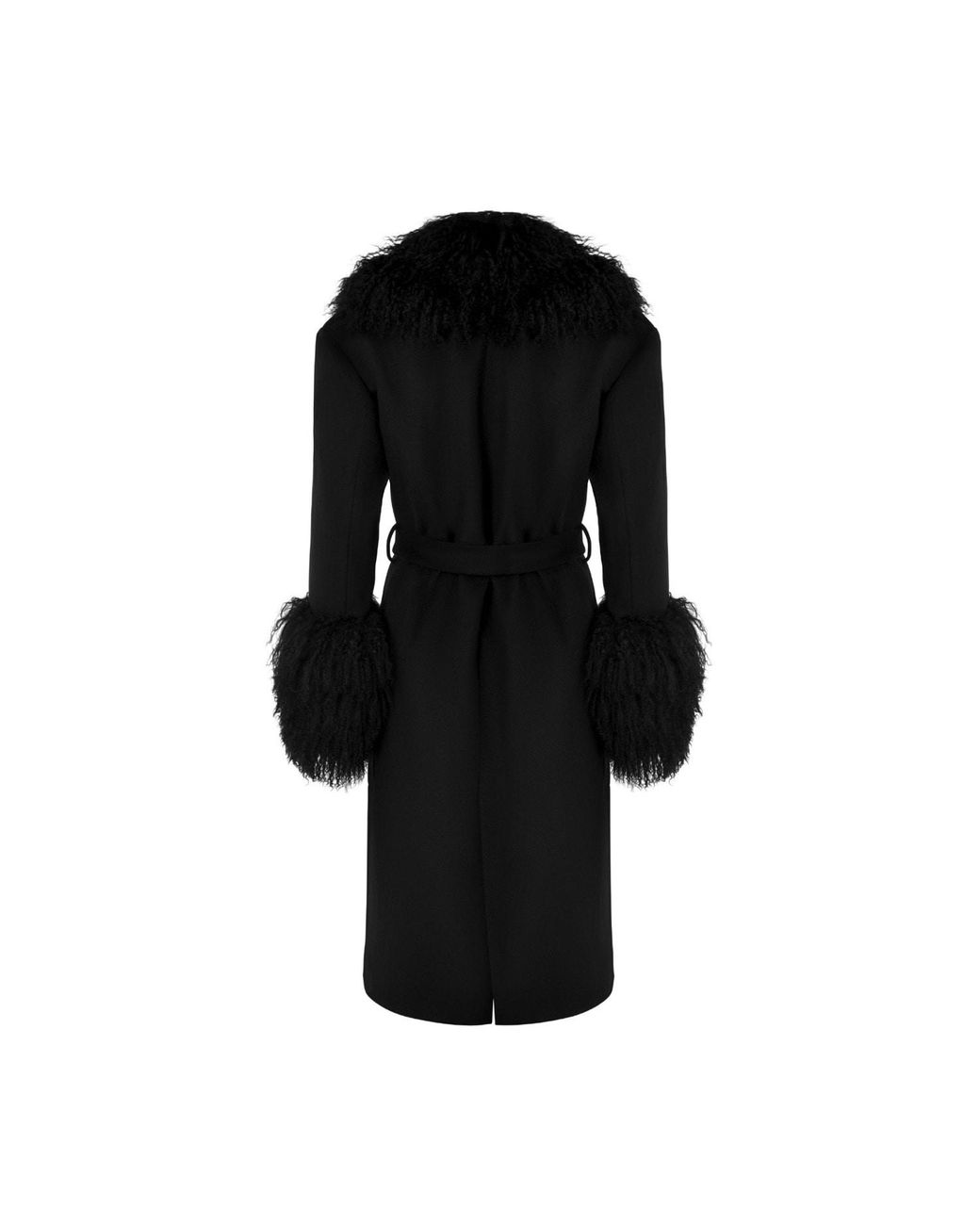 OW Collection Black Frances Wool Coat