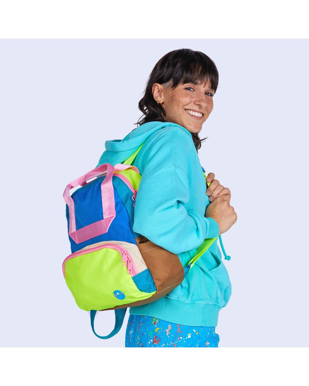 Mokuyobi Blue Camp Kawaii Mini Atlas Backpack