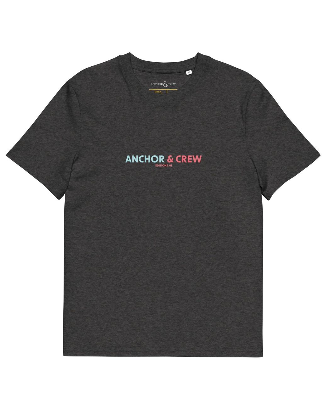 Anchor and Crew Black Heather One Moon Safari Editions Organic Cotton T-Shirt