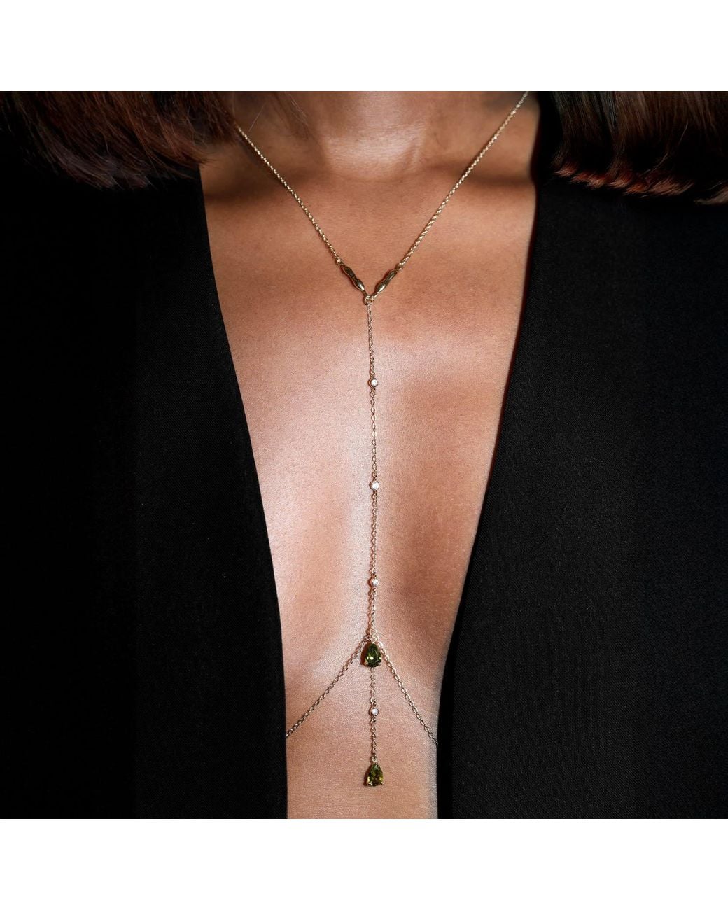 Studio Baloge Metallic Verdelle Body Chain