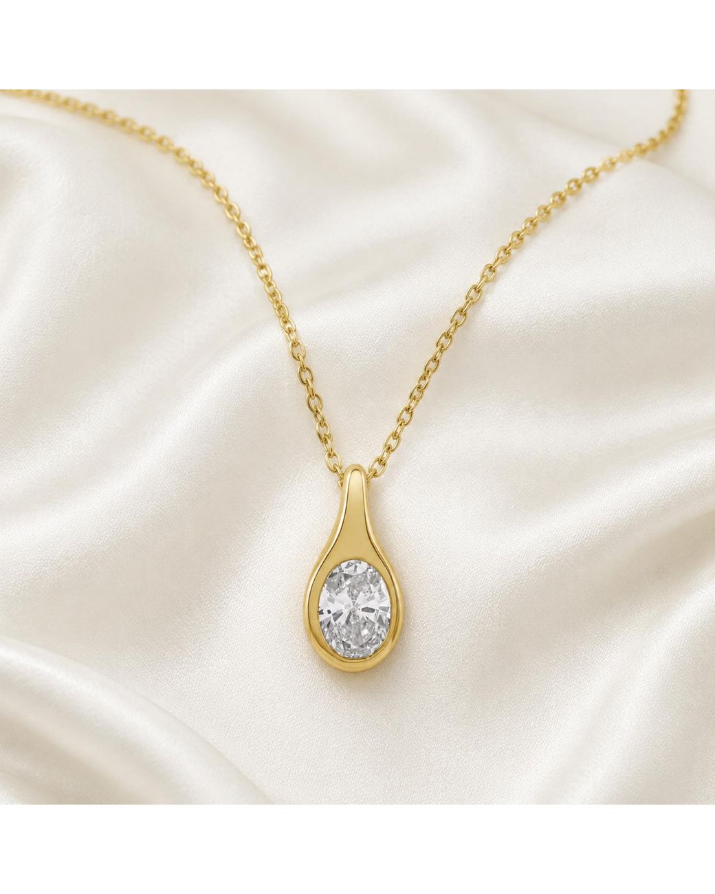 Artisan Metallic 14K Diamond Teardrop Pendant Necklace