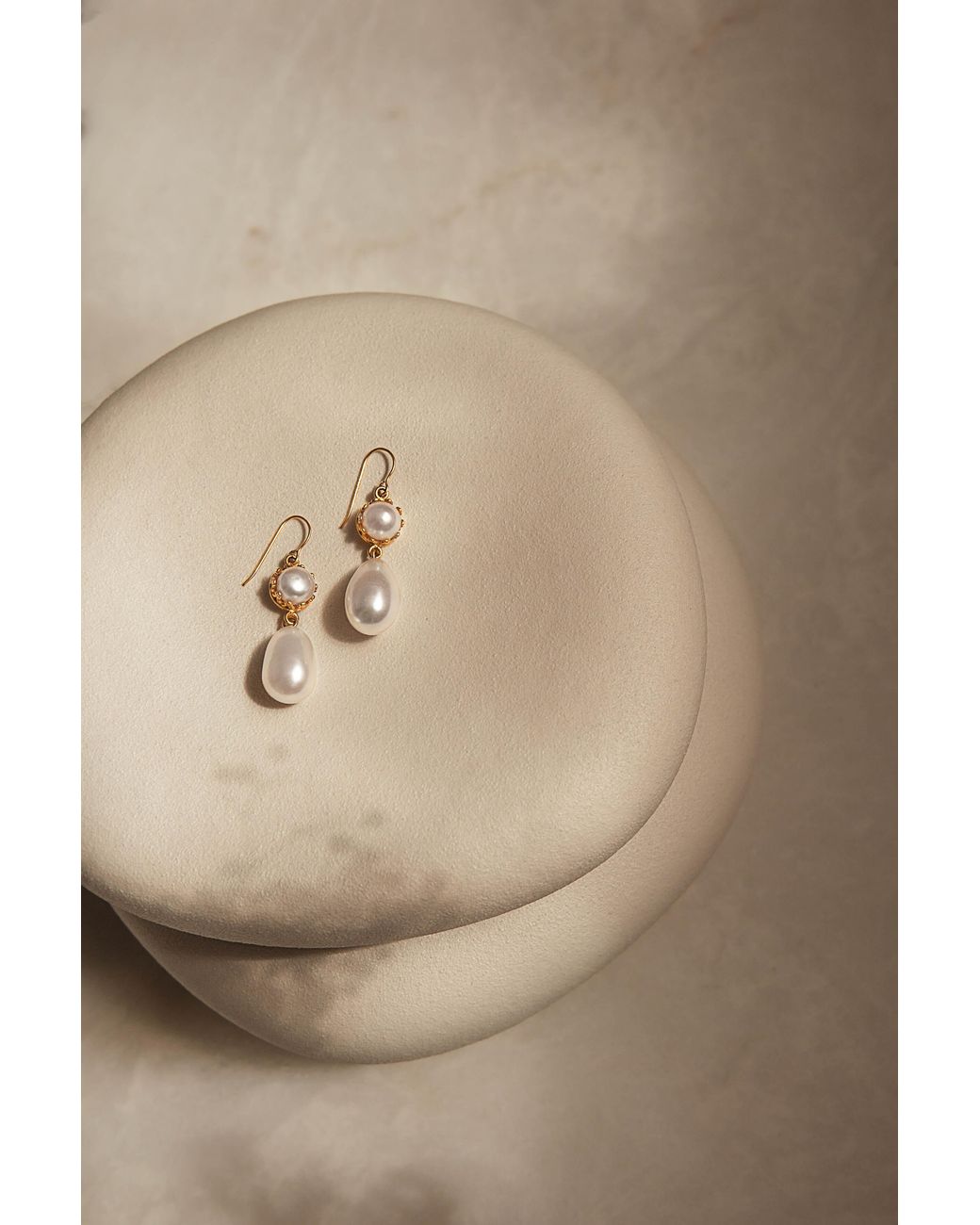 Katy Faye Metallic Mira Pearl Earrings
