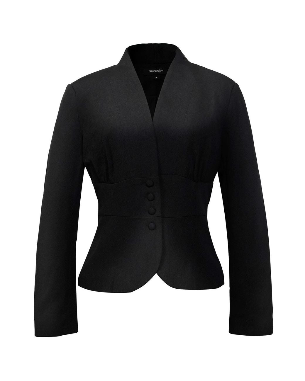 Smart and Joy Black Fit-And-Flare Blazer