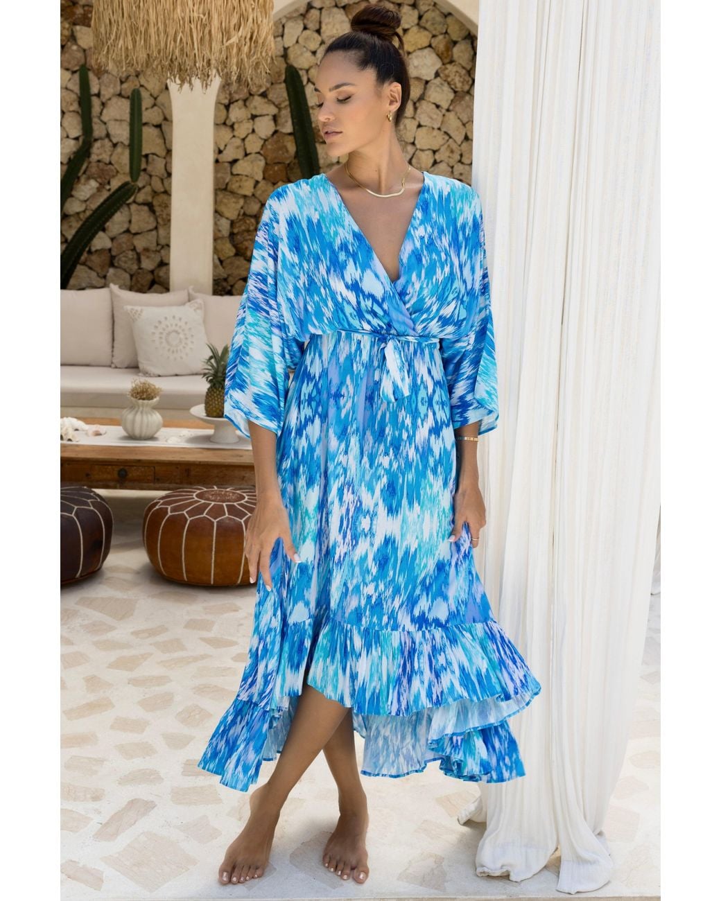 Sophia Alexia Blue Sea Dream Mozambique Midaxi Dress