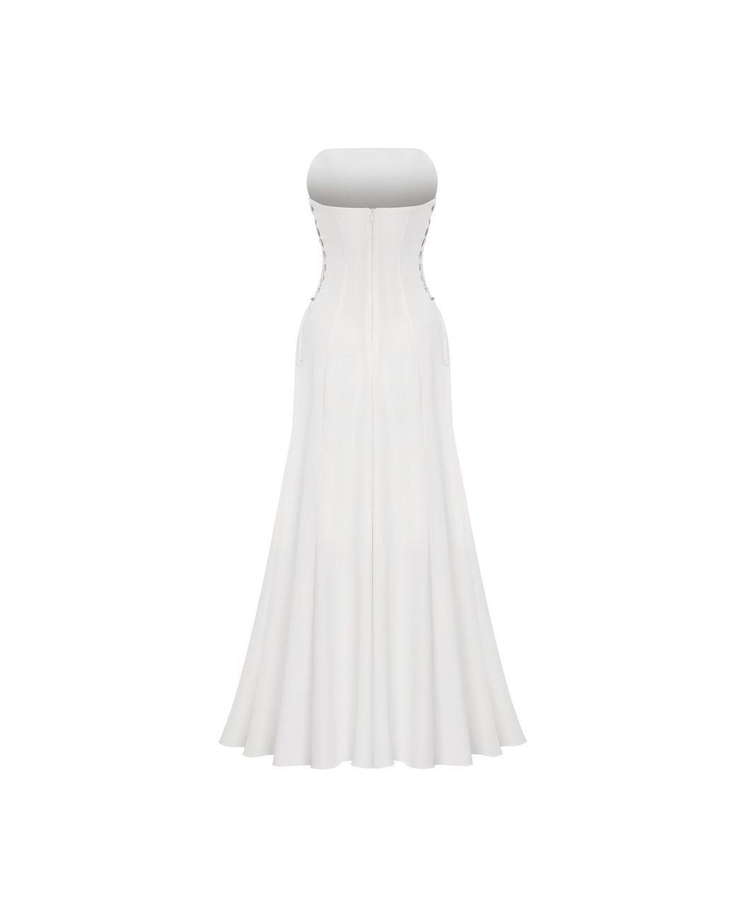 Elsava White Long Dress
