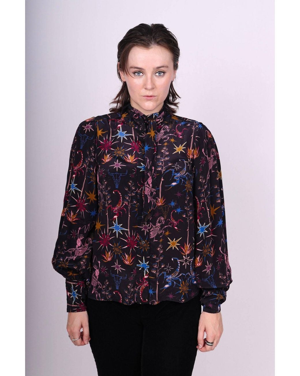 Any Old Iron Multicolor Ghost Rider Necktie Shirt