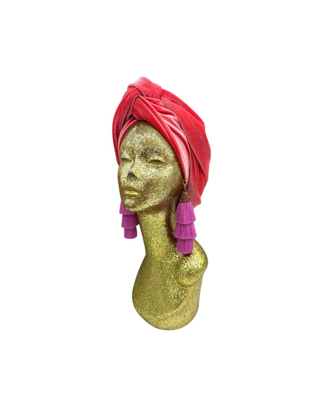Julia Clancey Red Flamingo Lilac Swinglette Turban