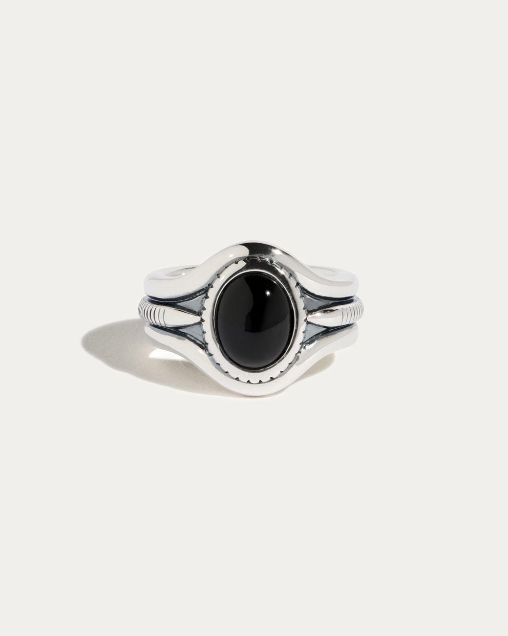 Stone Fruit Metallic Bolo Signet Ring