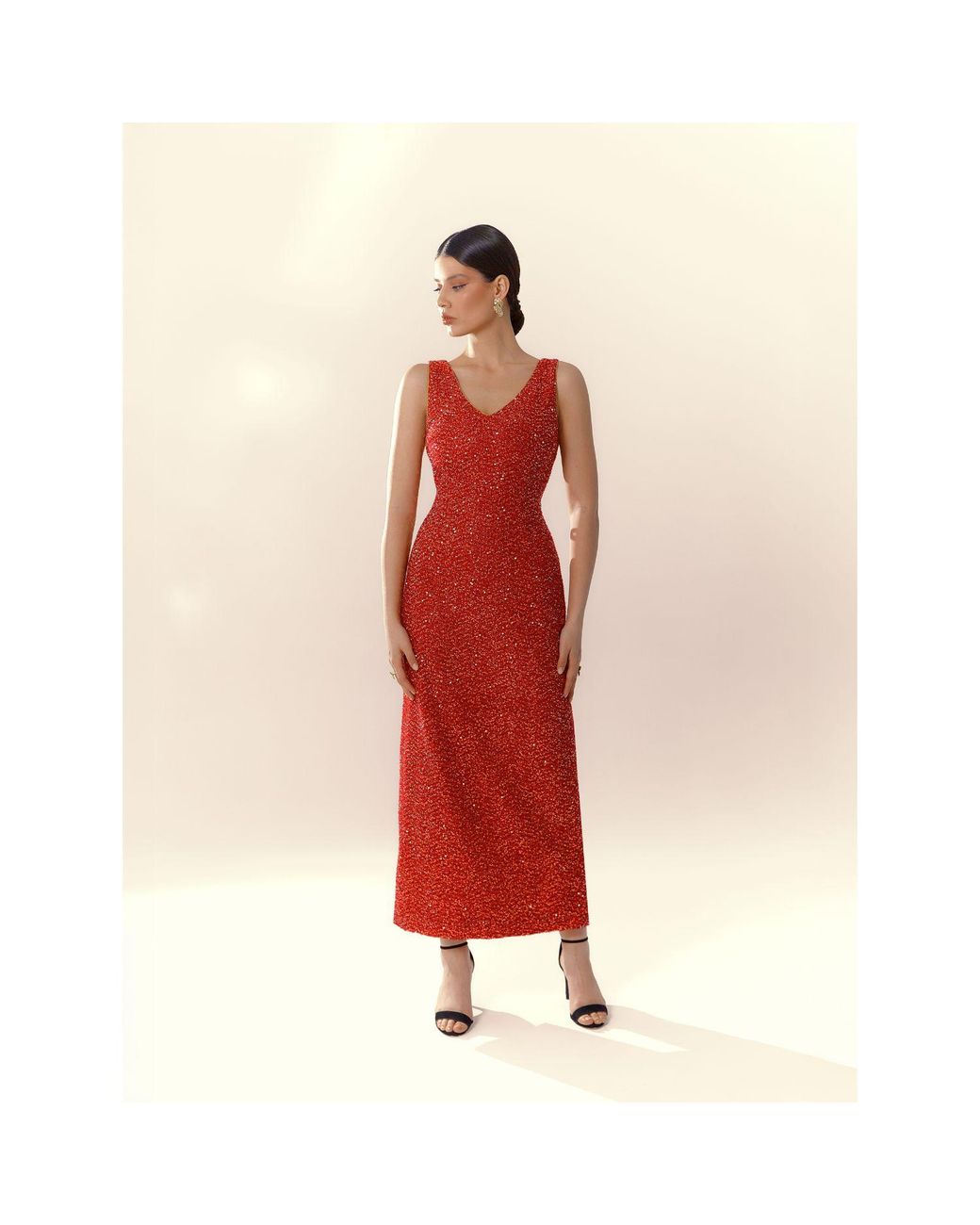 Elsava Red Riva Sequin Dress