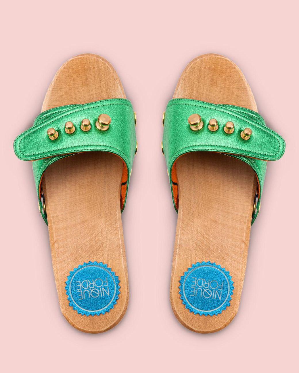 Nique Forde Green Parakeet Georgie Sandals
