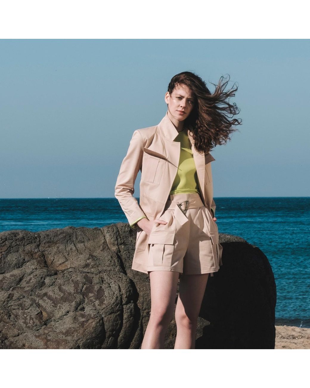 Mirimalist Brown Neutrals Terra Blazer
