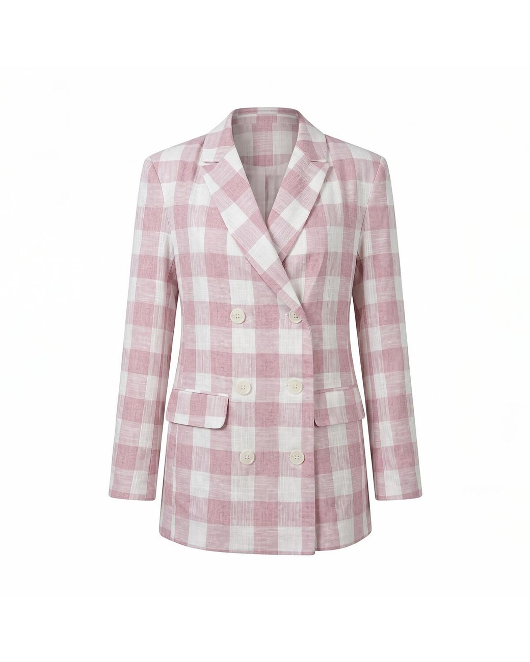 Lily and Lionel Purple Zena Double Breasted Check Jacket
