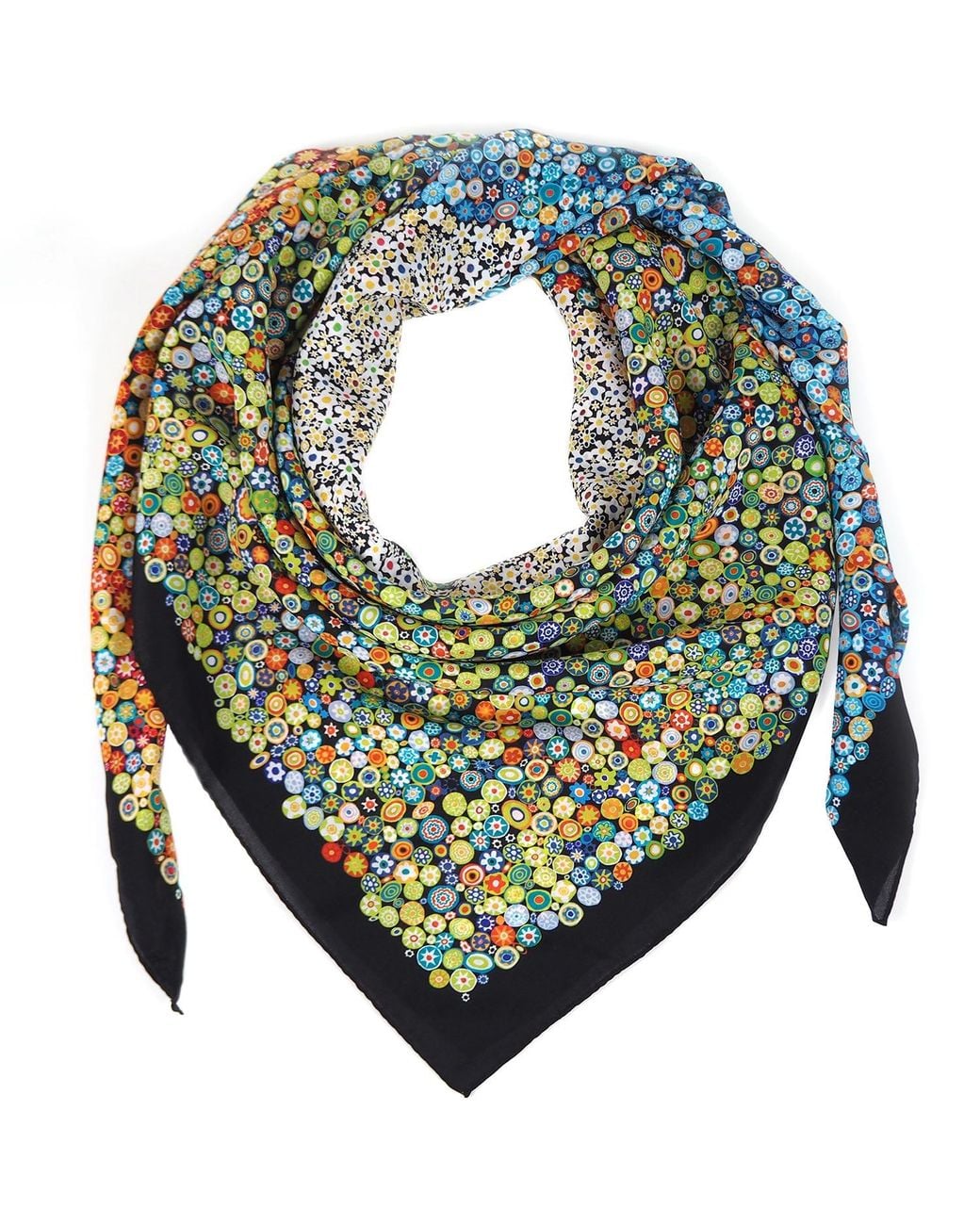 Kueen Green Silk Scarf
