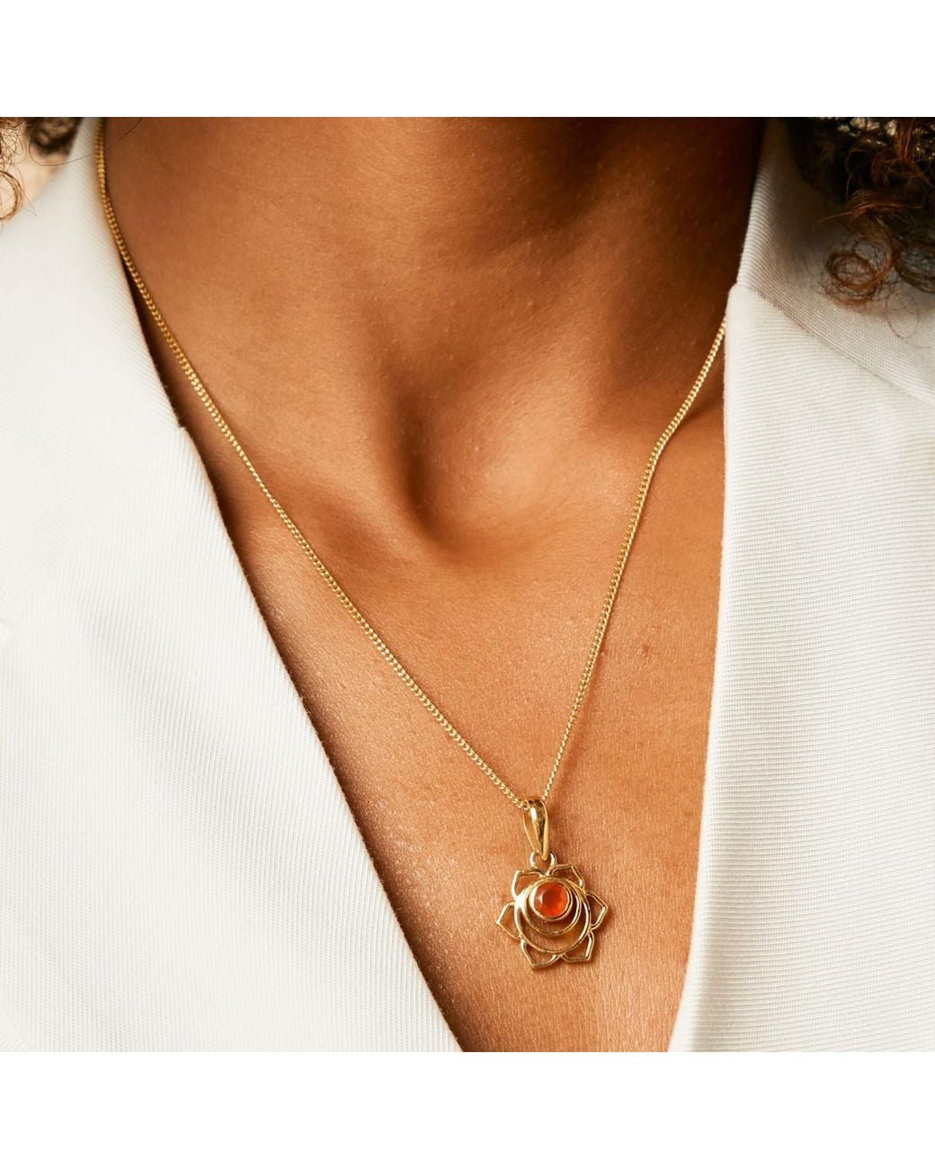Charlotte's Web Jewellery Metallic Sacral Chakra Necklace