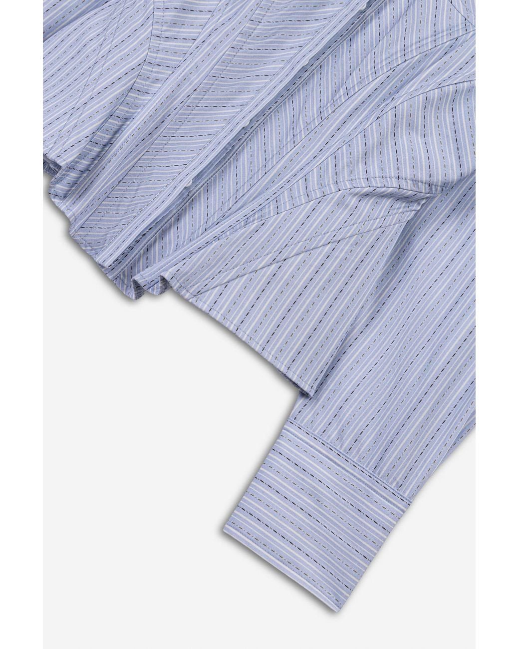Nocturne Blue Boned Striped Shirt