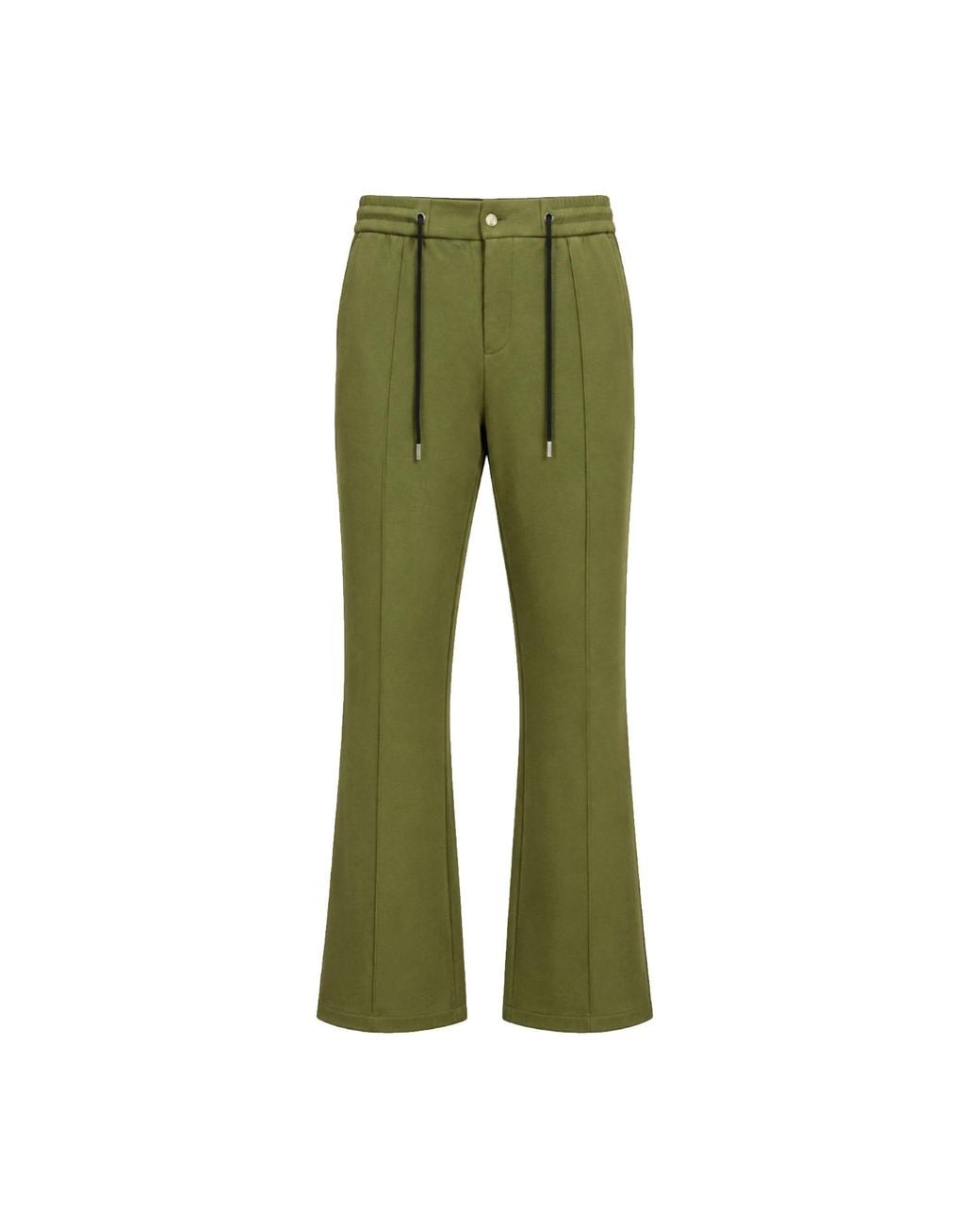 DAVID WEJ Green Enzo Cotton Loose Fit Trouser for men