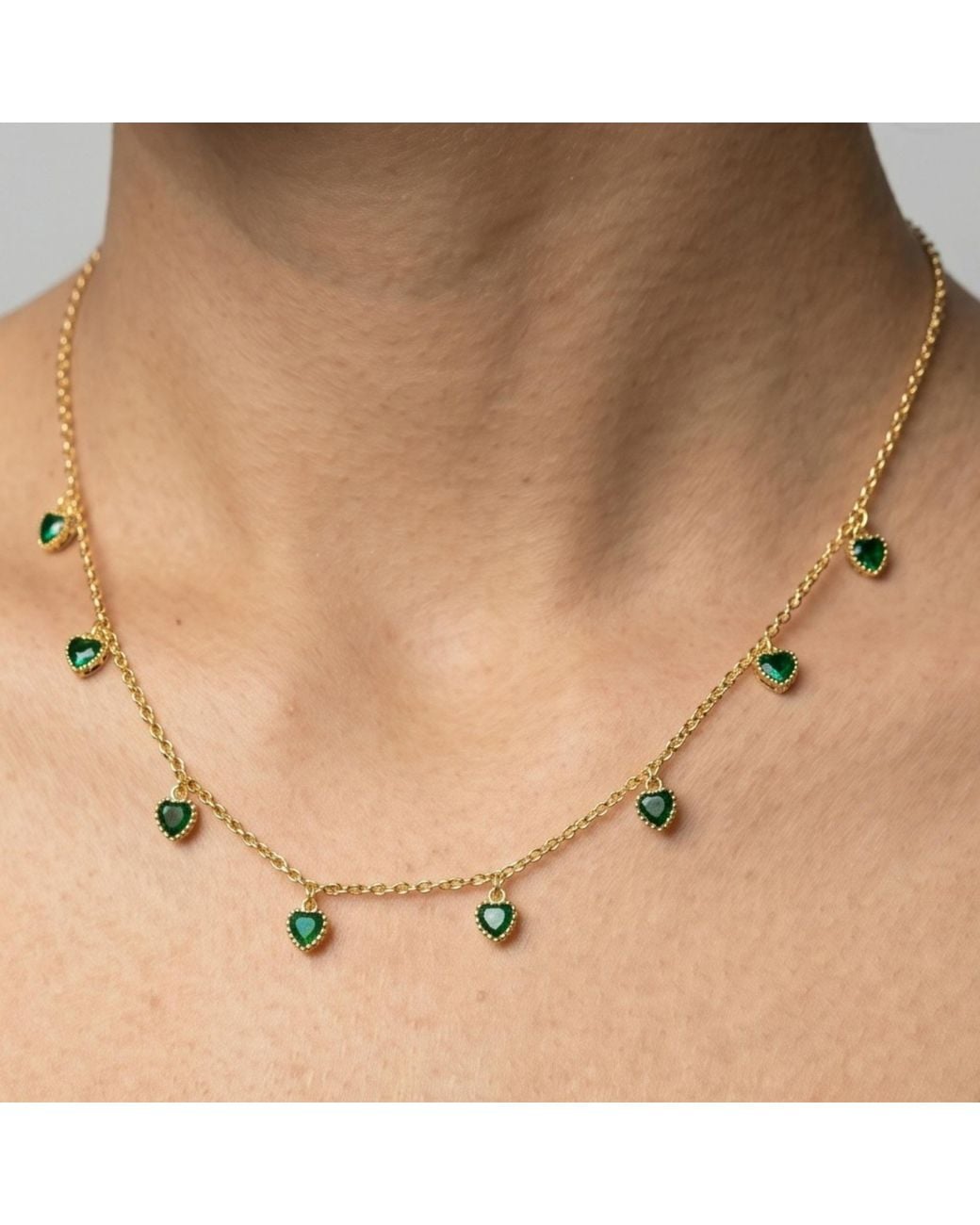 Uchi and Soto Metallic Kokoro Heart Necklace
