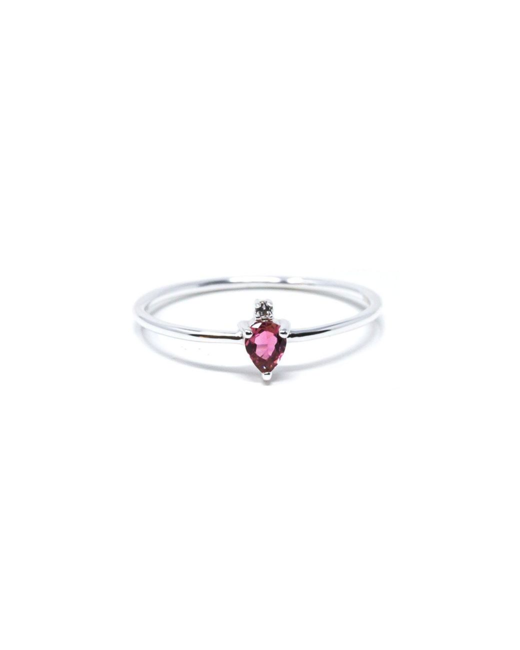 NASI SILVER White Pear Atarah Ring- Tourmaline & Topaz