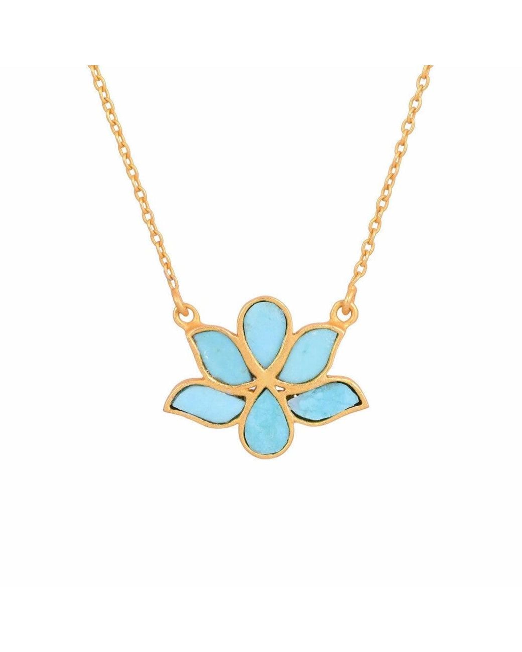 Opium Jewels Blue Water Lotus Necklace