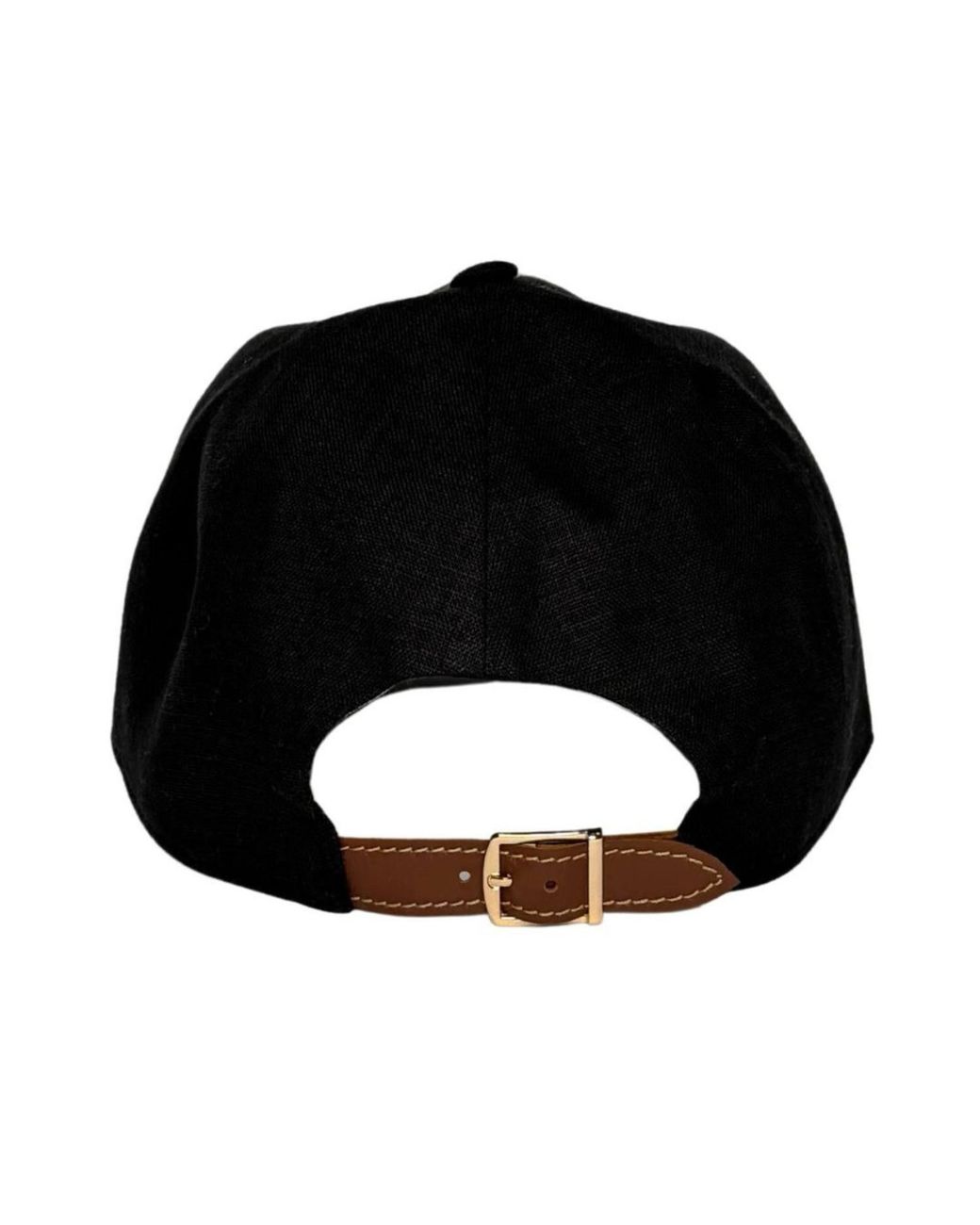 Cachemio Black Deep Minimalist Linen Baseball Cap for men