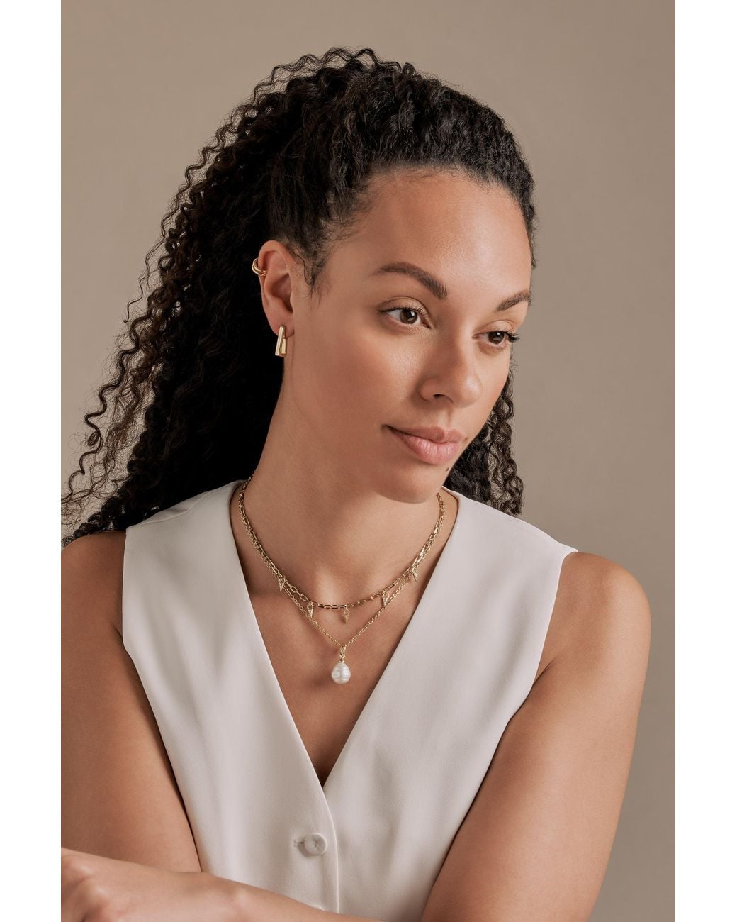 Emma Holland Jewellery Metallic Double Hoop Clip Earrings
