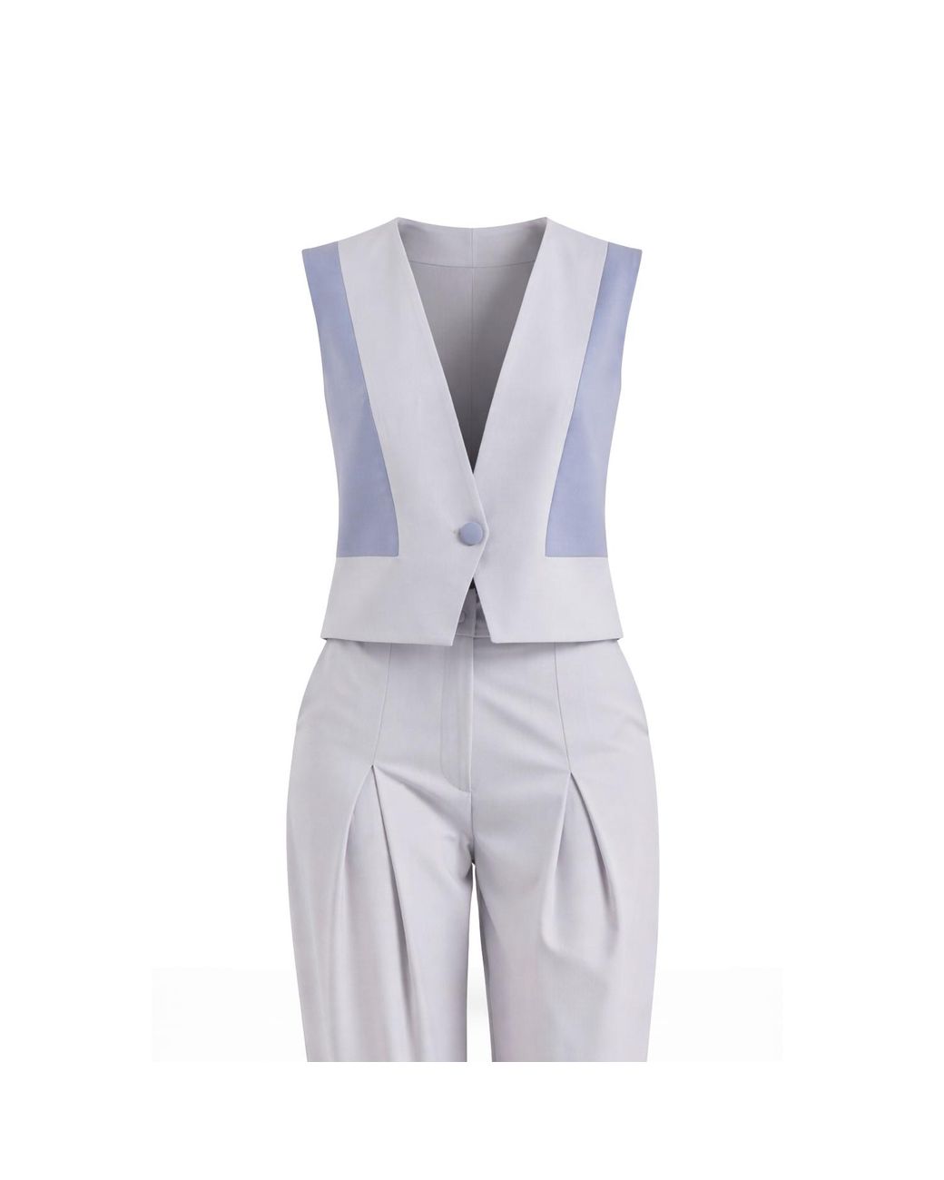 Lumina Eligma Purple V Button Vest