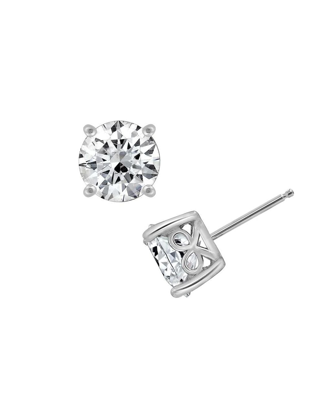 Diamonbliss Metallic 8.5Mm Round Cut Solitaire Stud Earrings