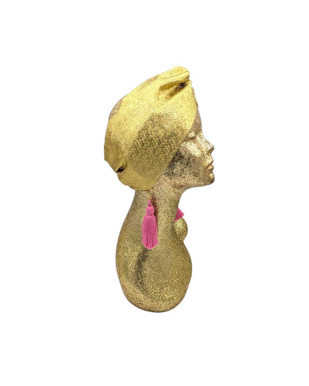 Julia Clancey Yellow Golden Snazzy Tassel Turban Twist