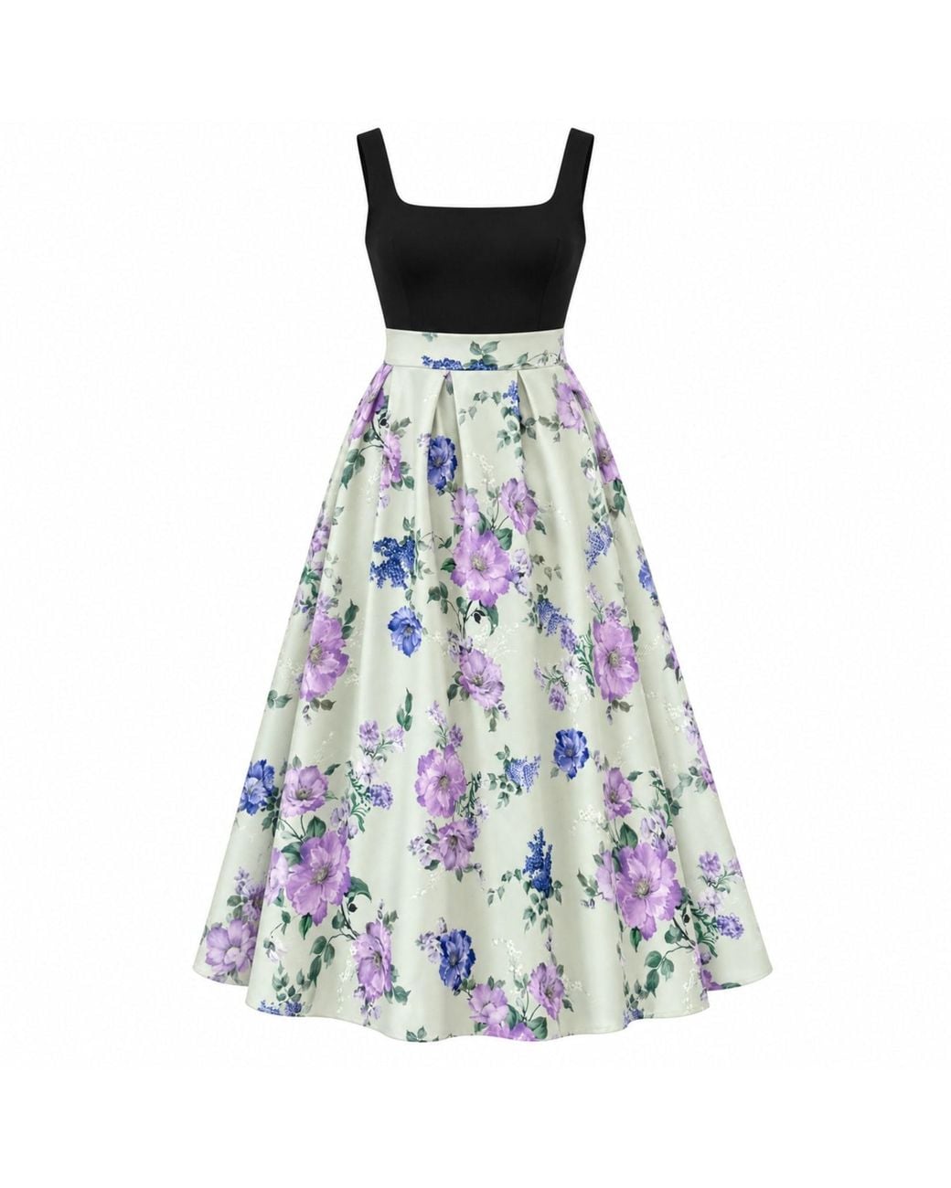 Girl In Mind Blue Kristen Midi Skater Skirt