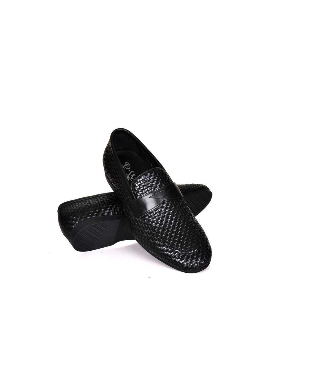 DAVID WEJ Black Lorenzo Woven Loafers for men