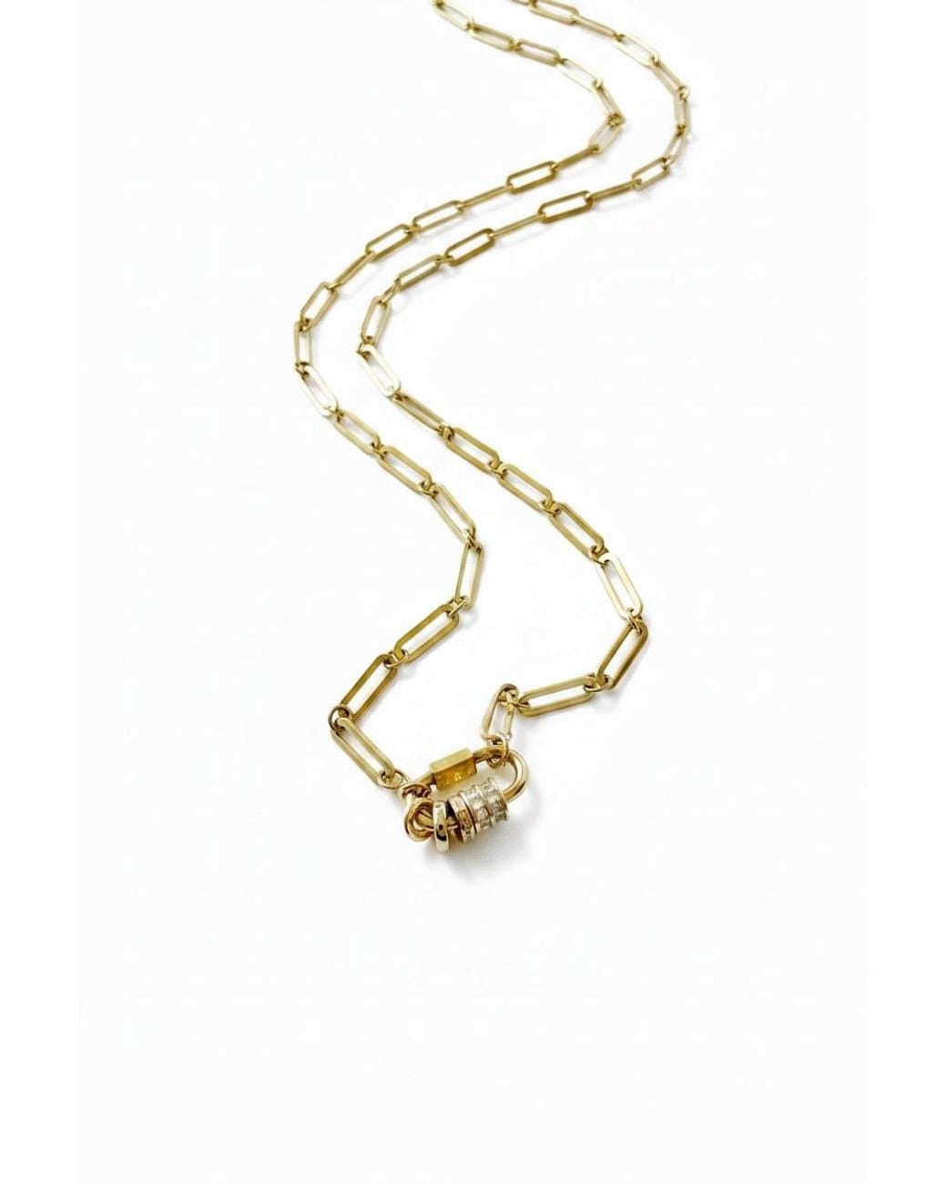 Vicky&Nico Metallic Carabiner With Rings Necklace