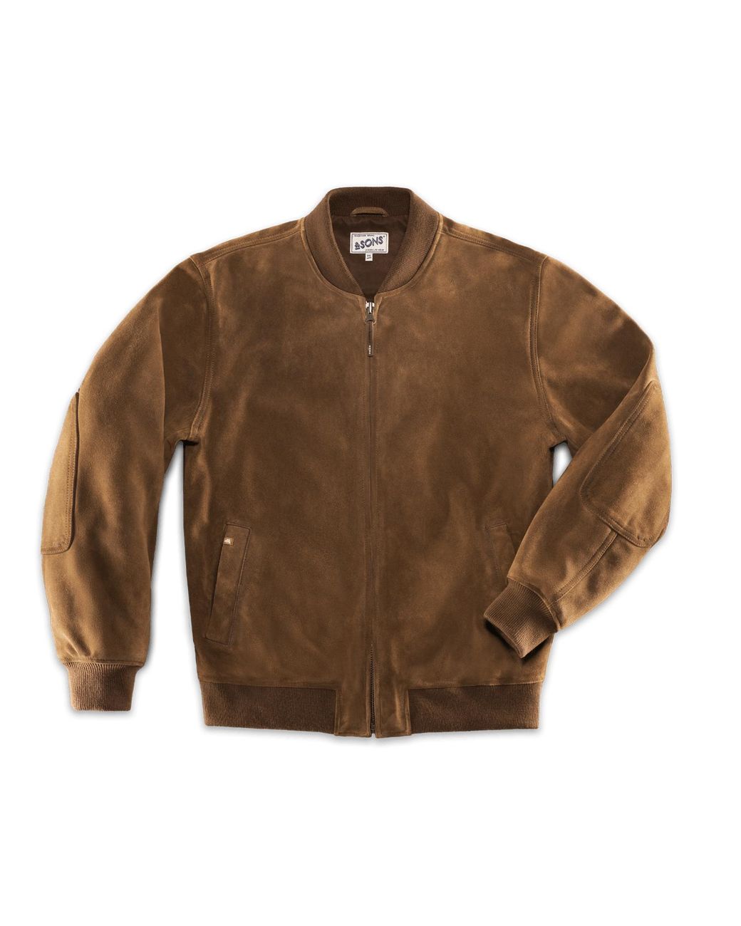 &SONS Trading Co Brown Buck Ridge Suede Bomber Tan for men