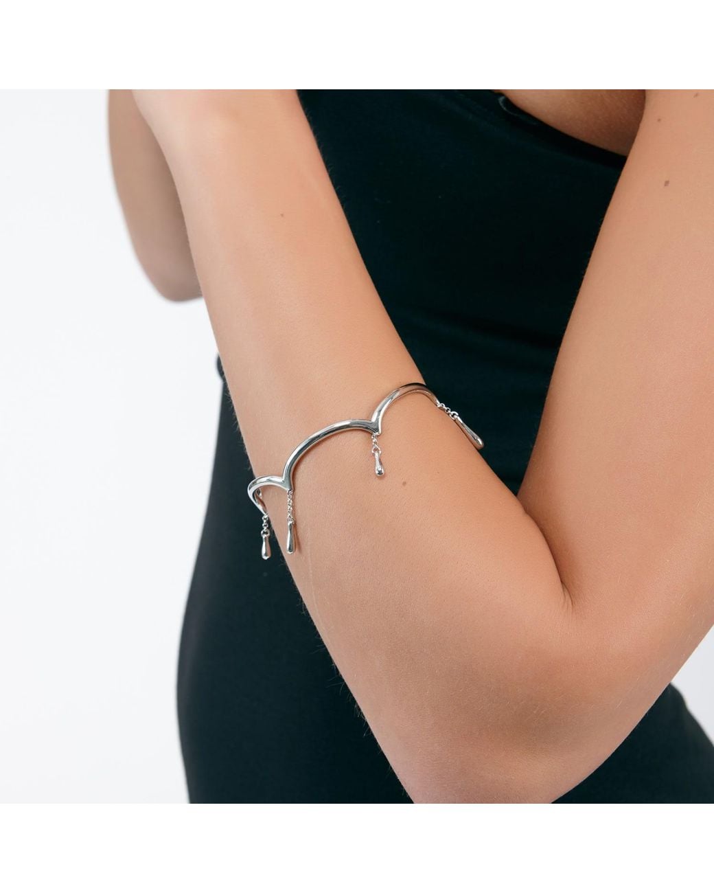 Lucy Quartermaine White Waterfall Bangle