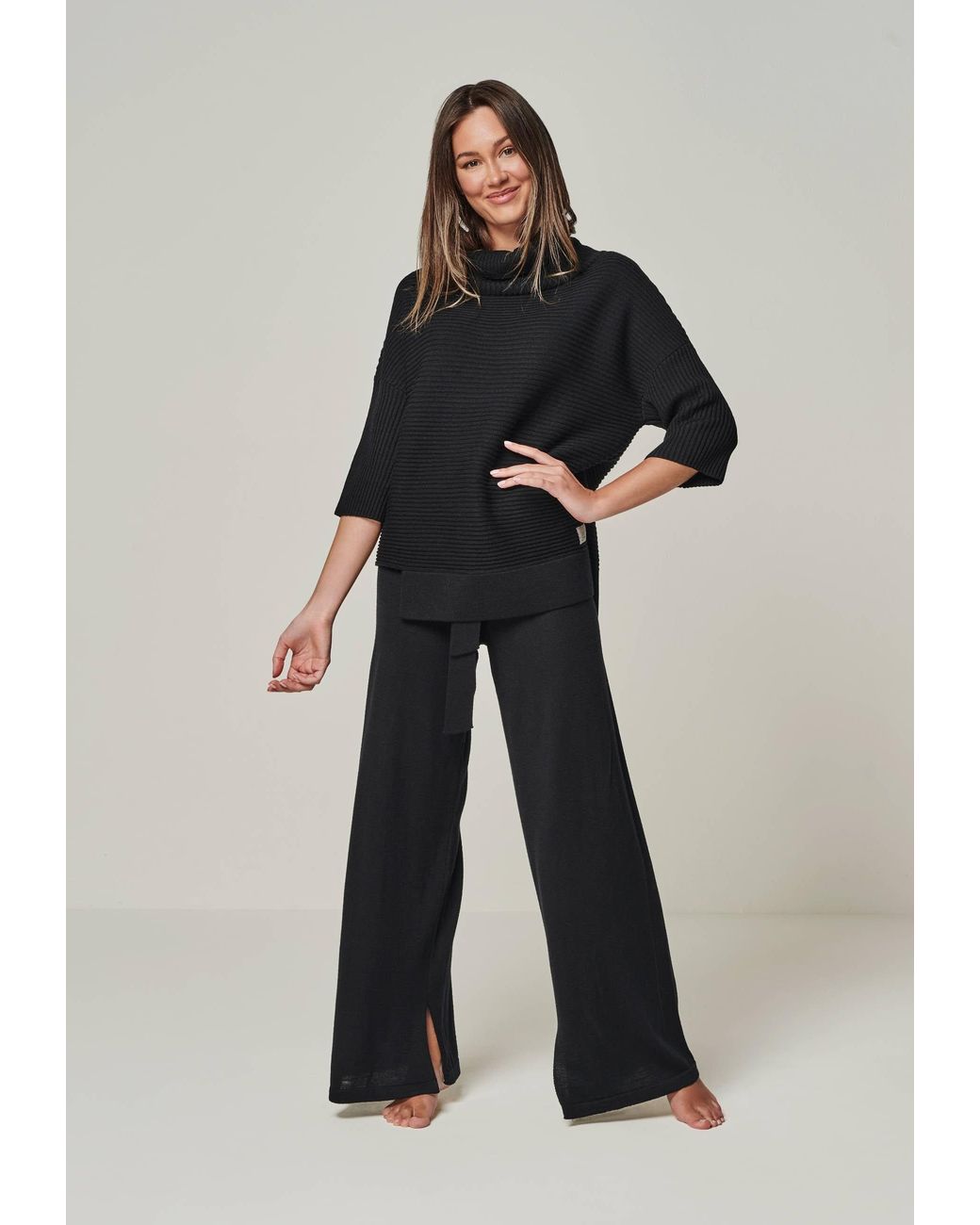 YOU LOOK PERFECT Blue Pants Bailey, Wide Lounge Pants For Ladies