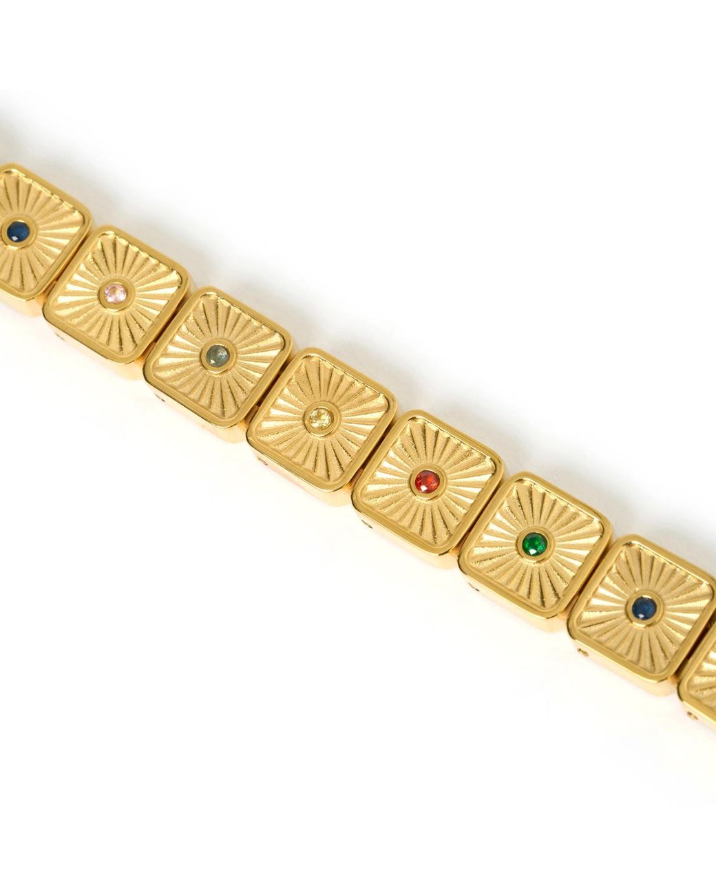 ARMS OF EVE Metallic Zircon Jasper Gold Plated Bracelet