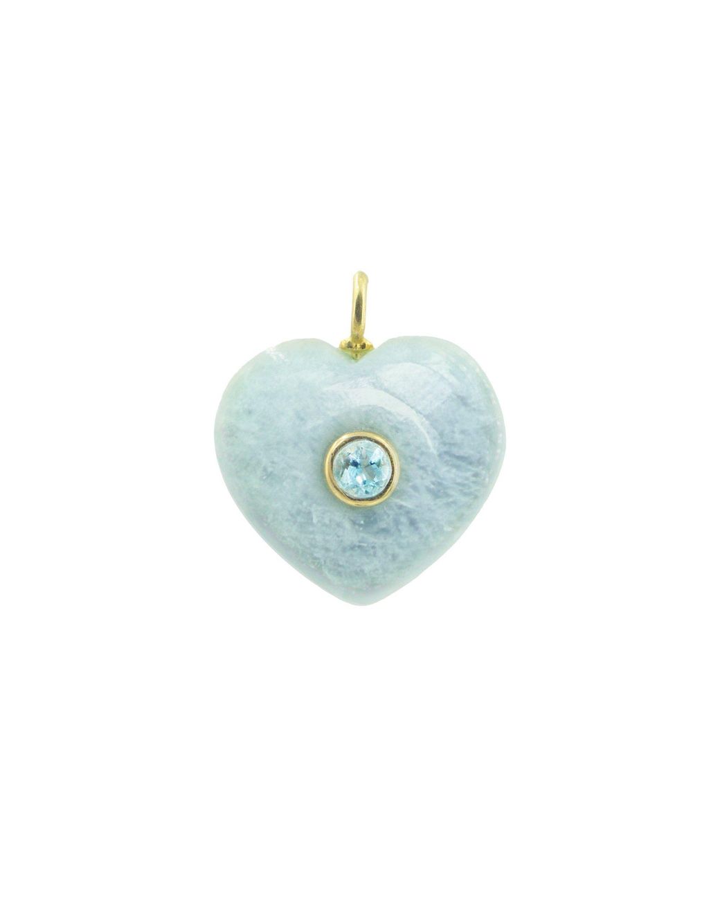 KAMARIA Blue Aquamarine Gemstone Pendant With Topaz