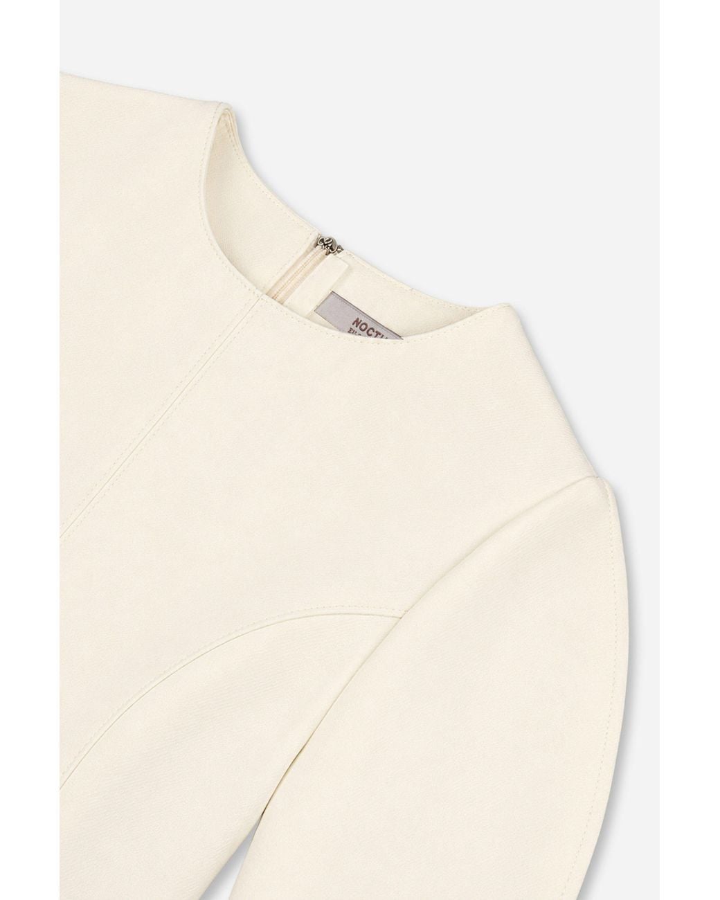 Nocturne Natural Neutrals Balloon Sleeve Seam Detail Mini Dress
