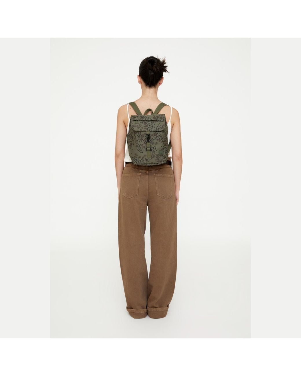 Lefrik Green Kaut Mini Backpack Cheeta