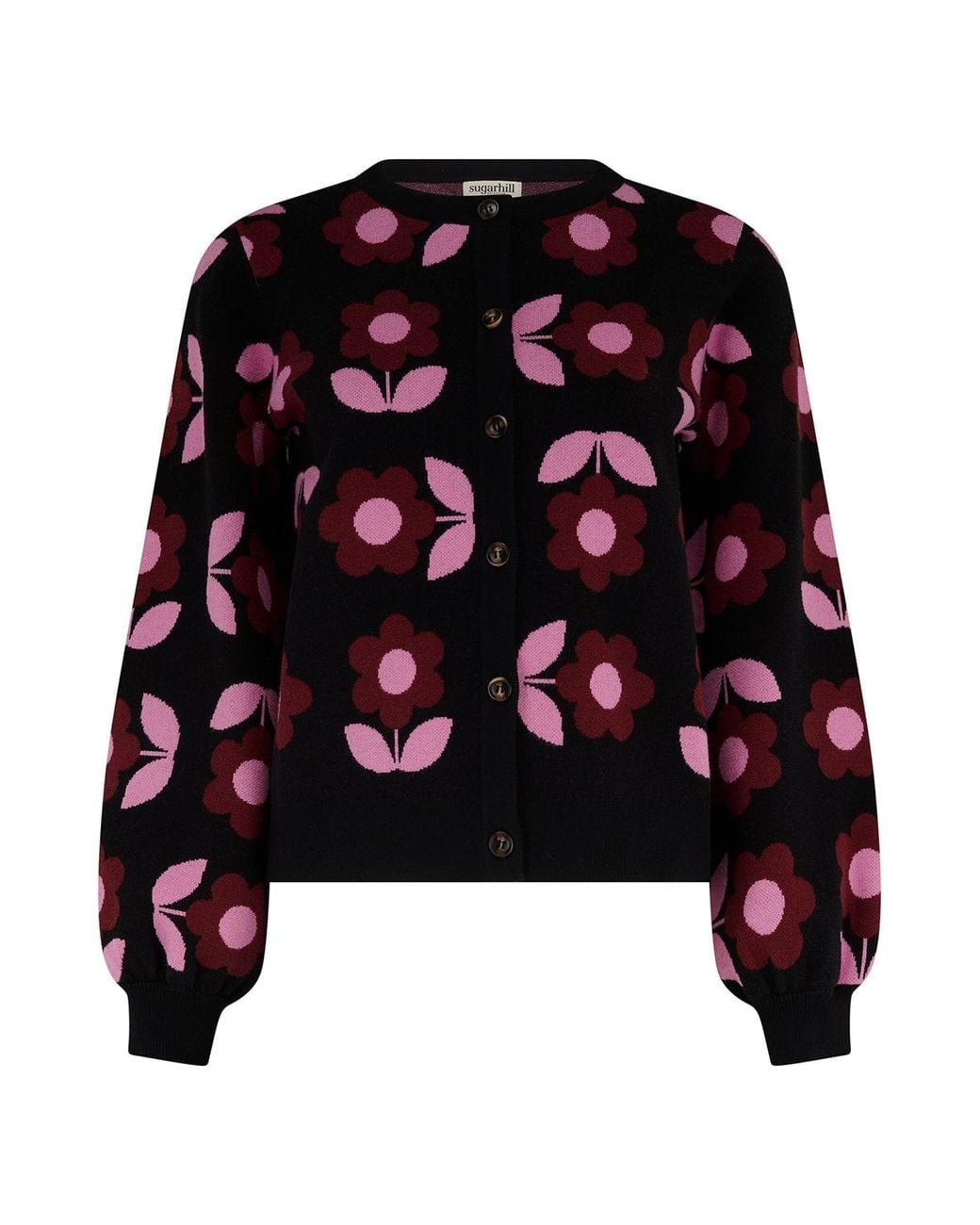Sugarhill Black Venetia Cardigan Daisy