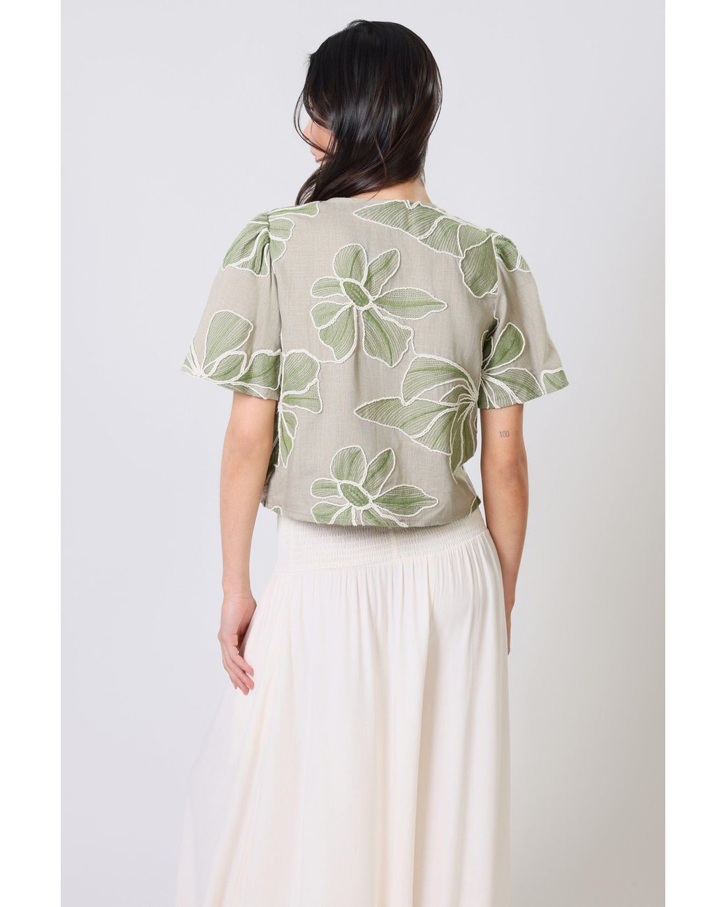 Traffic People Green Grace & Maude Floral Daisy Top