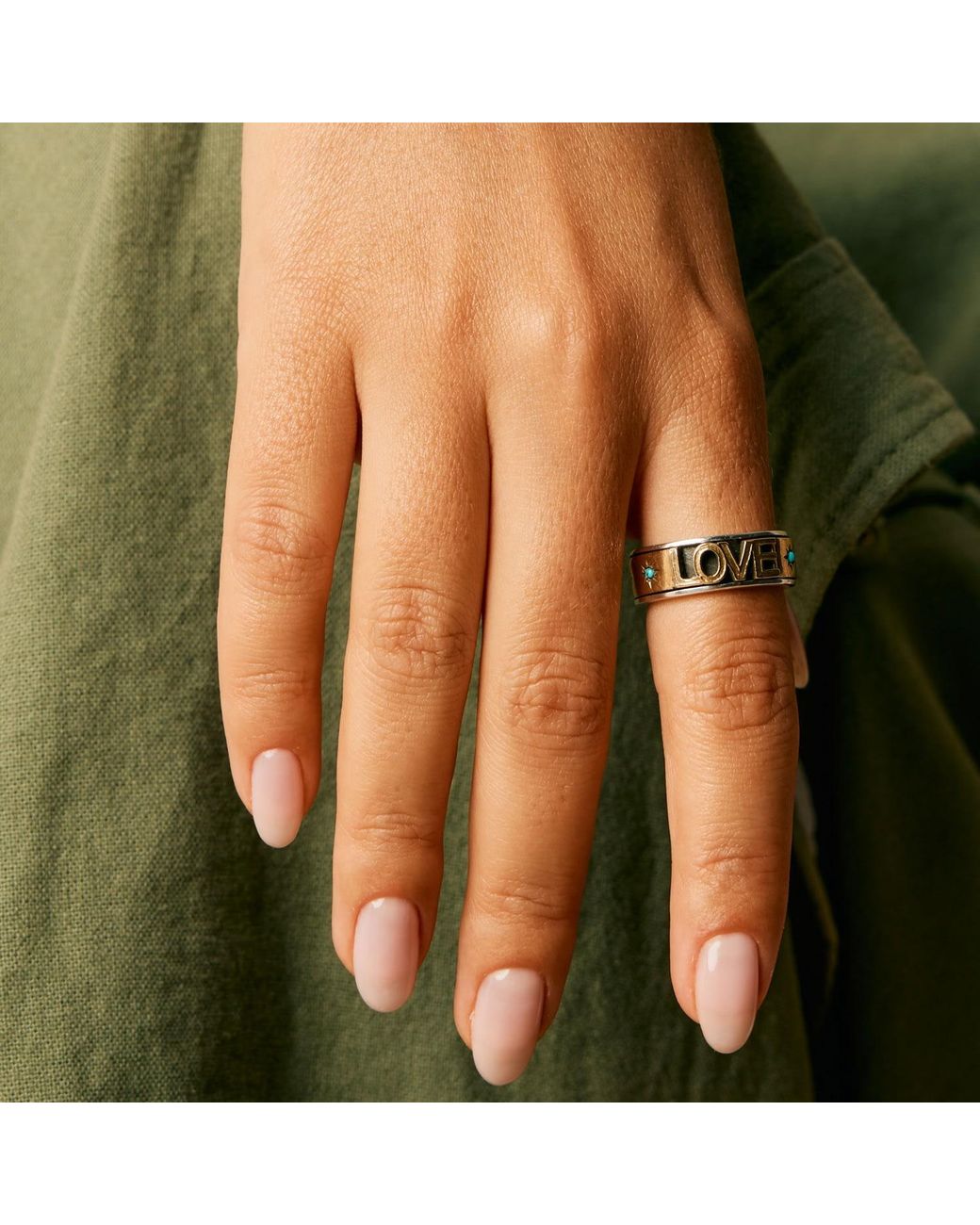 Charlotte's Web Jewellery Metallic Love Rocks Spinning Ring