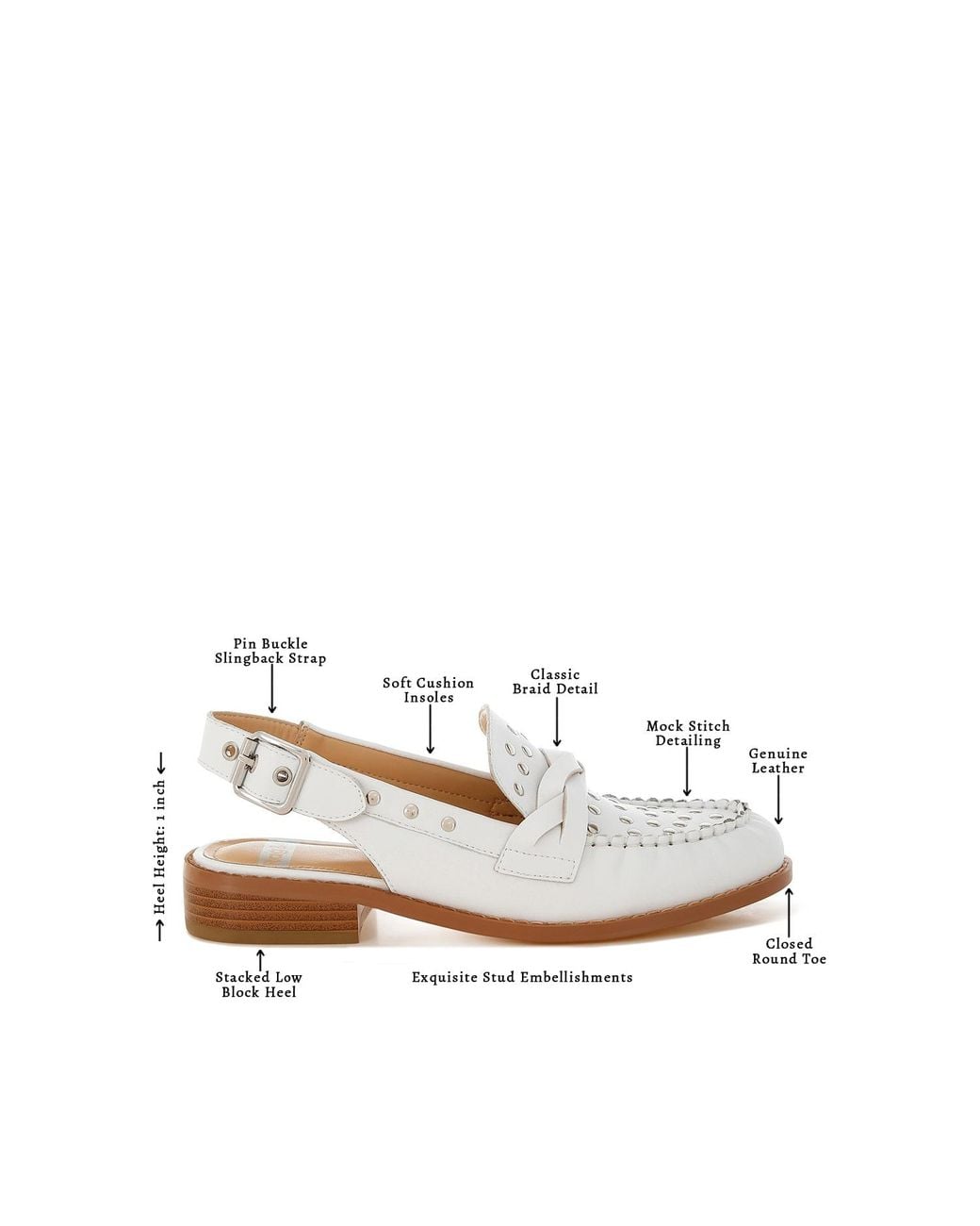 Rag & Co White Remykin Braided Penny Strap Loafers