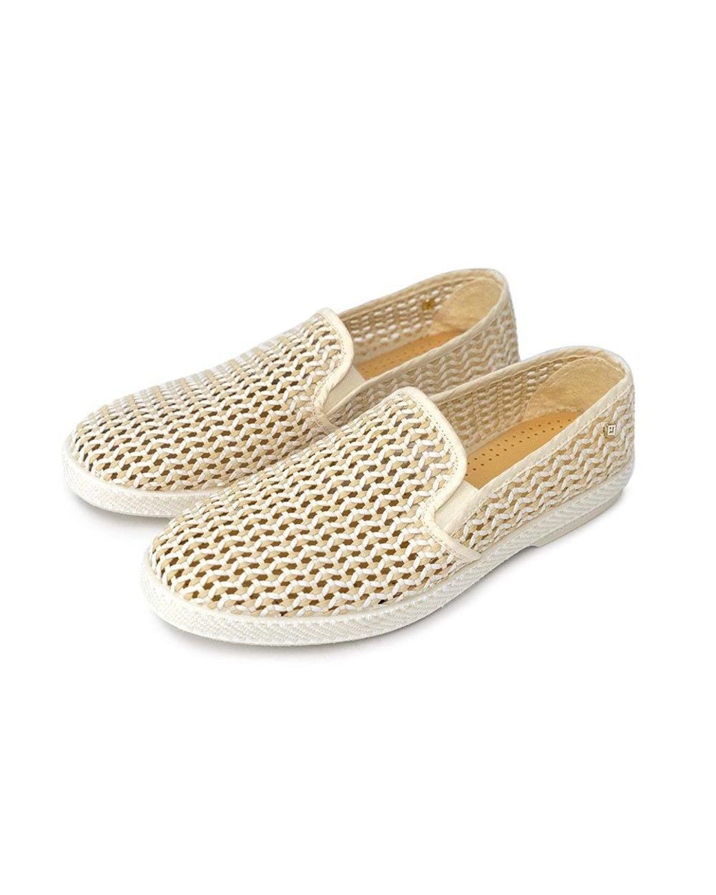 Rivieras White Classic Woven Cotton Slip-On Loafer