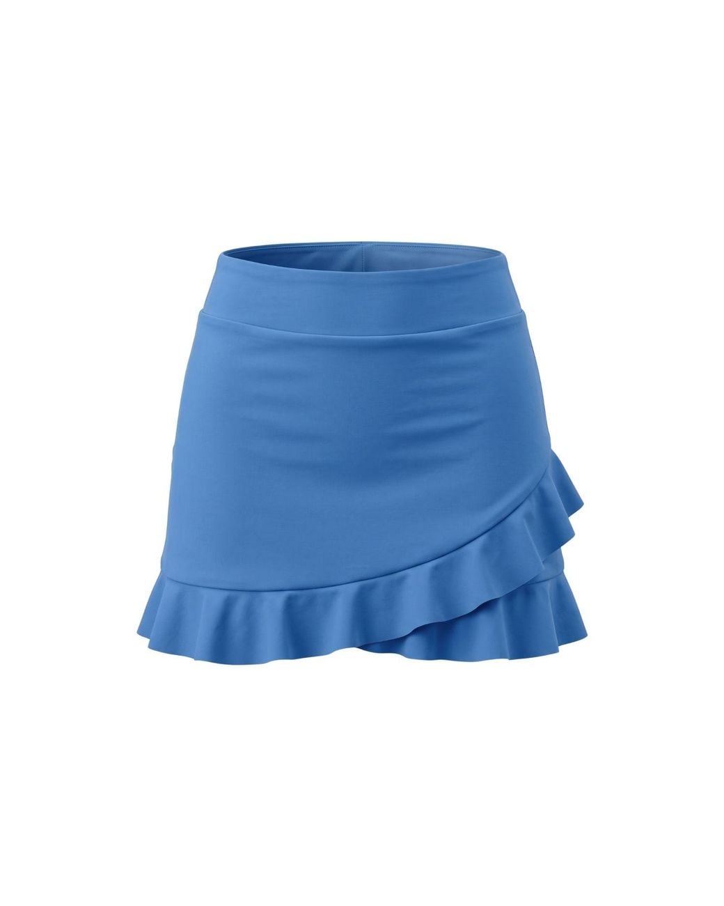 Lime Ricki Swimwear Blue Coastline Ruffle Skirt W/ Bottoms