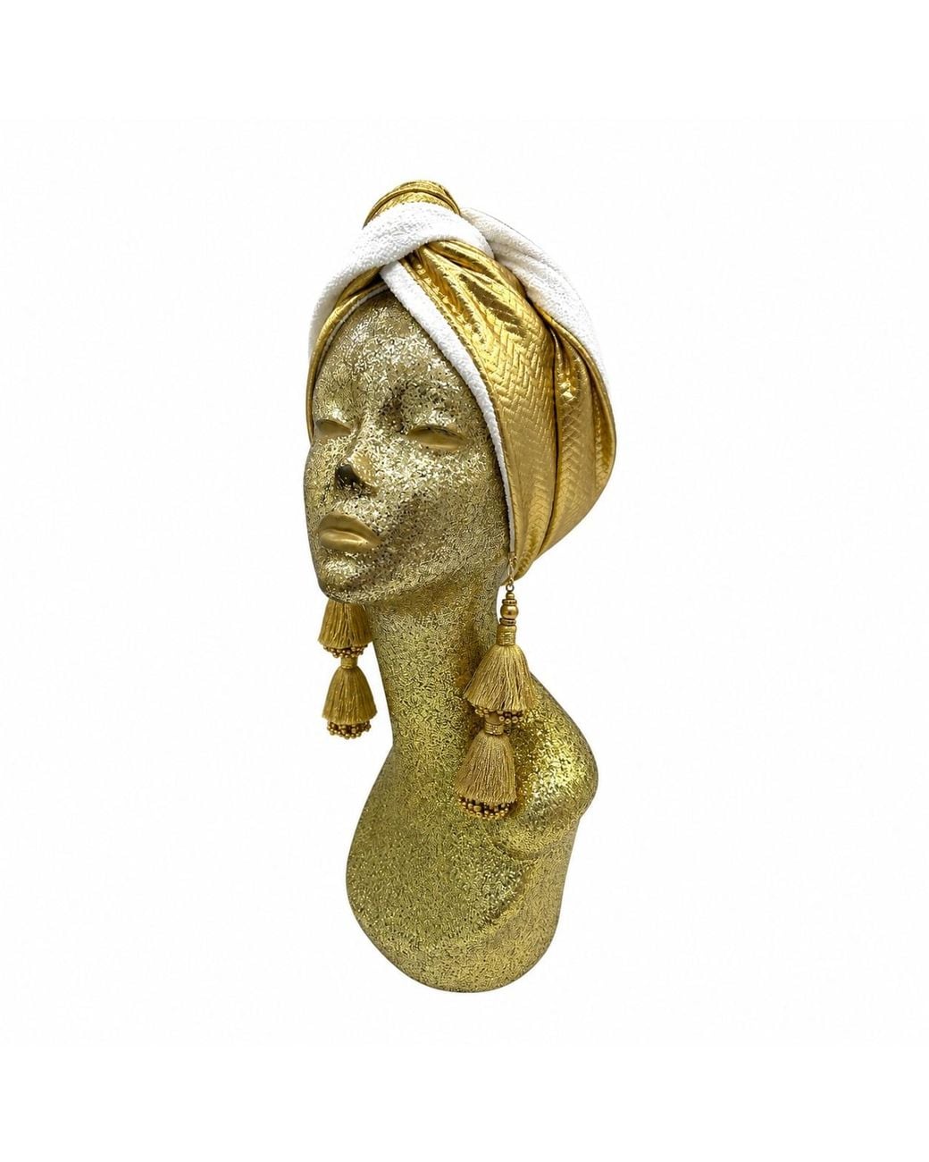 Julia Clancey Metallic Zia & Ivory Didi Dorado Turban