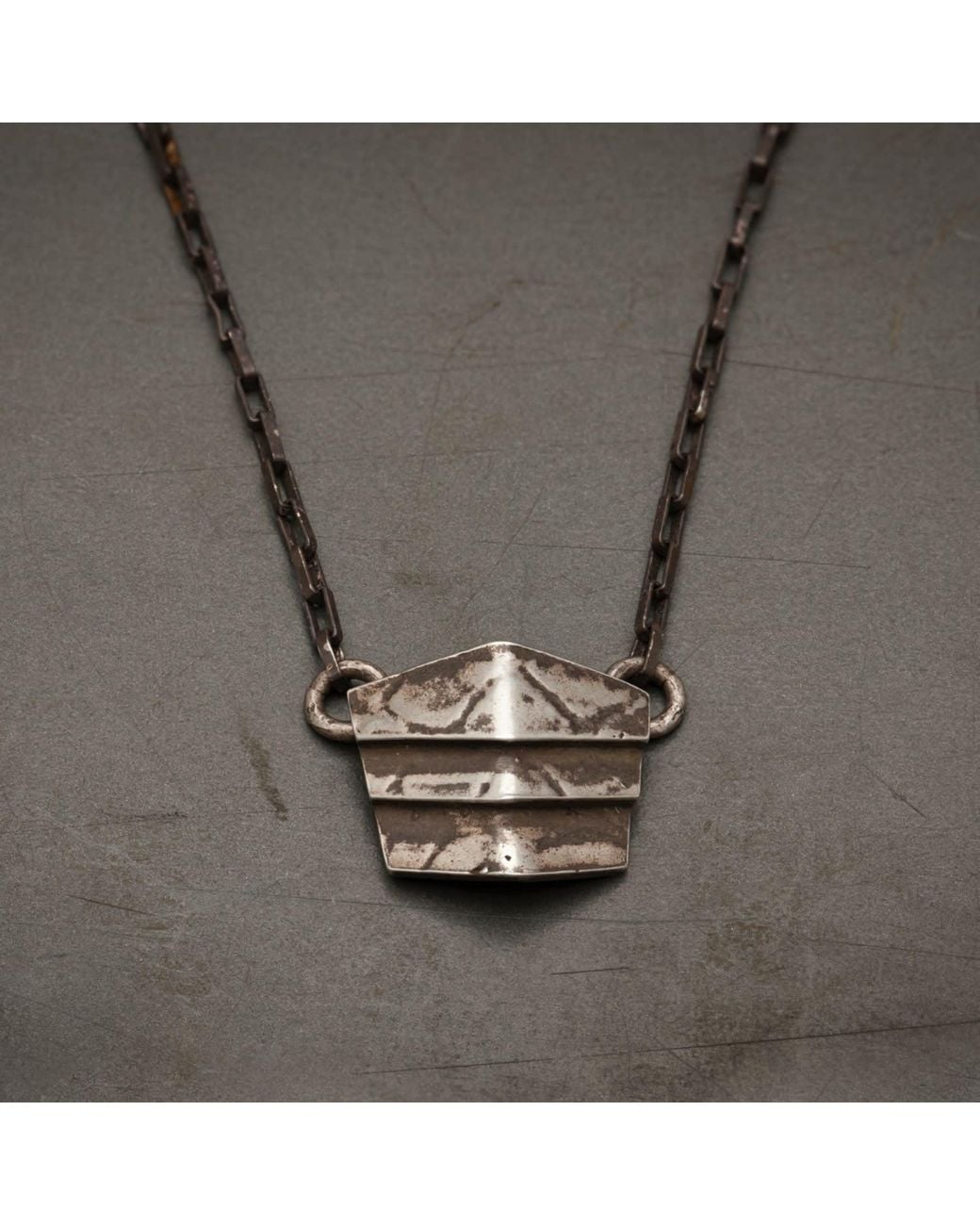 Zula Jewelry + Design Brown Shield Necklace for men