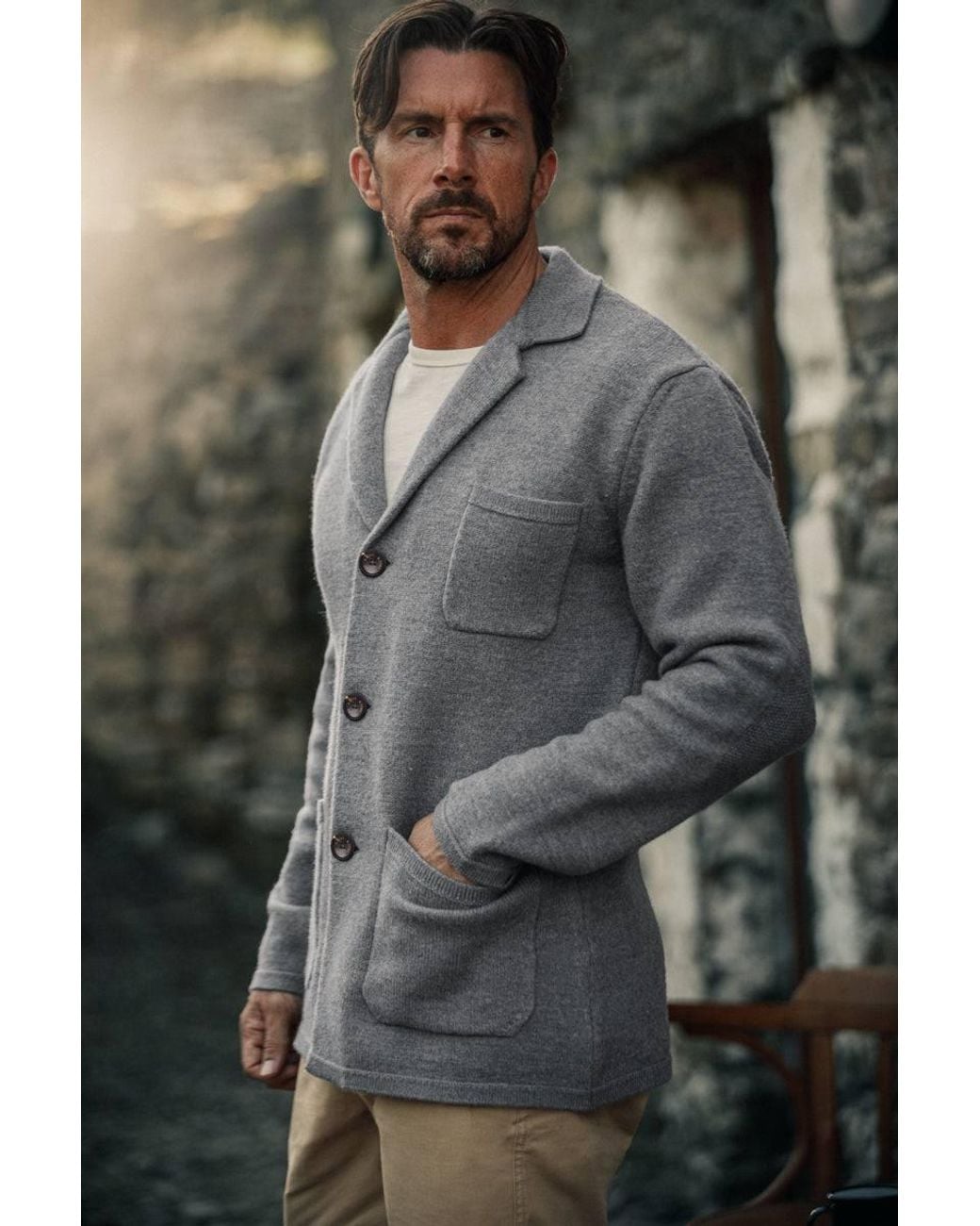 &SONS Trading Co Gray Denton Merino Wool Blazer Marl for men