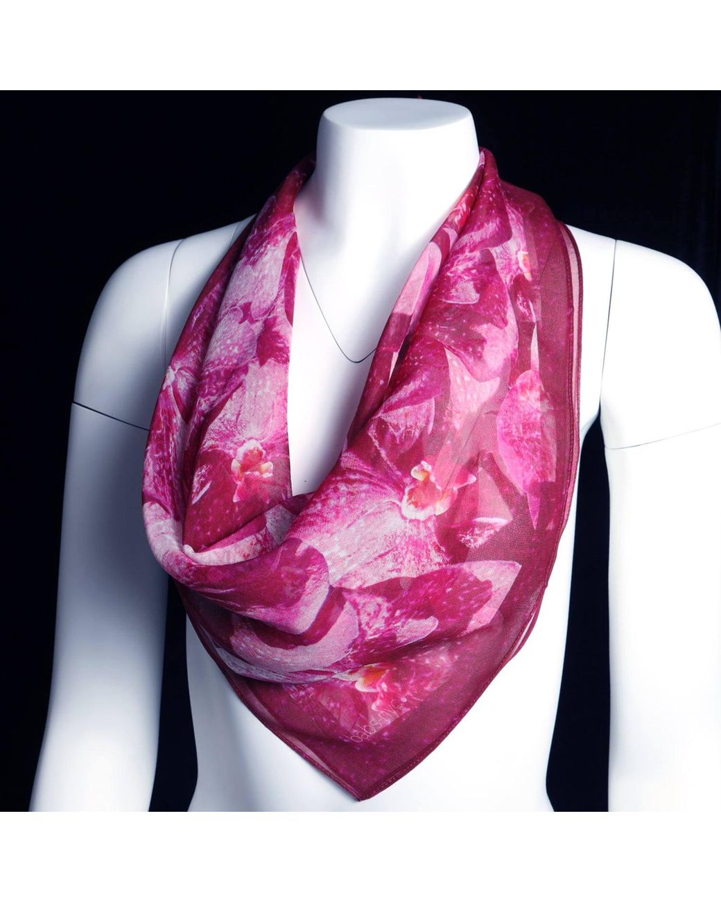 Babs Boutique NYC Purple Silk Square Scarf