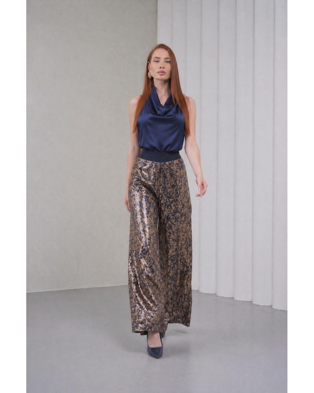 Lumina Eligma Red Ember Flare Sequin Pants