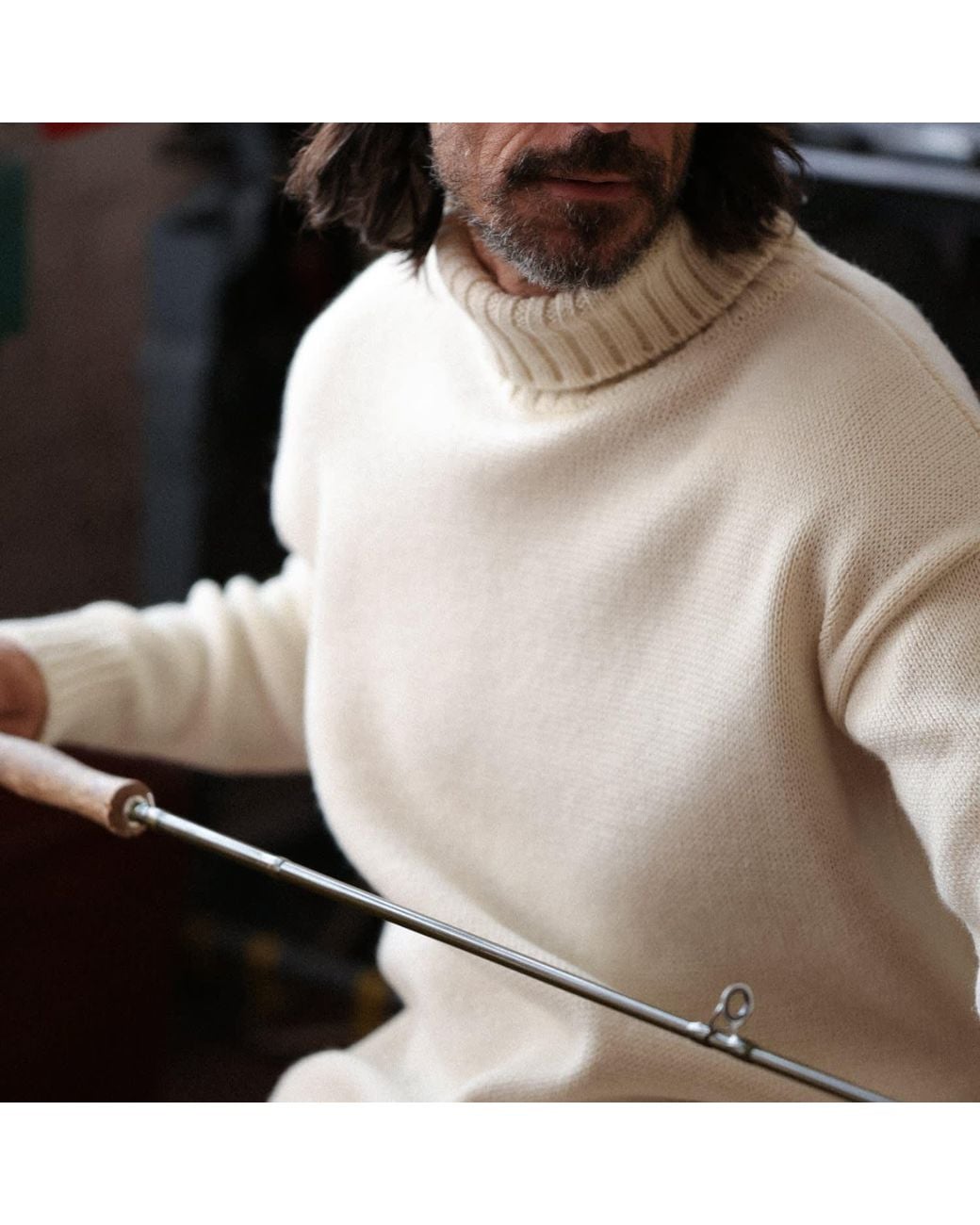 Paul James Knitwear White Neutrals The Modern Submariner for men